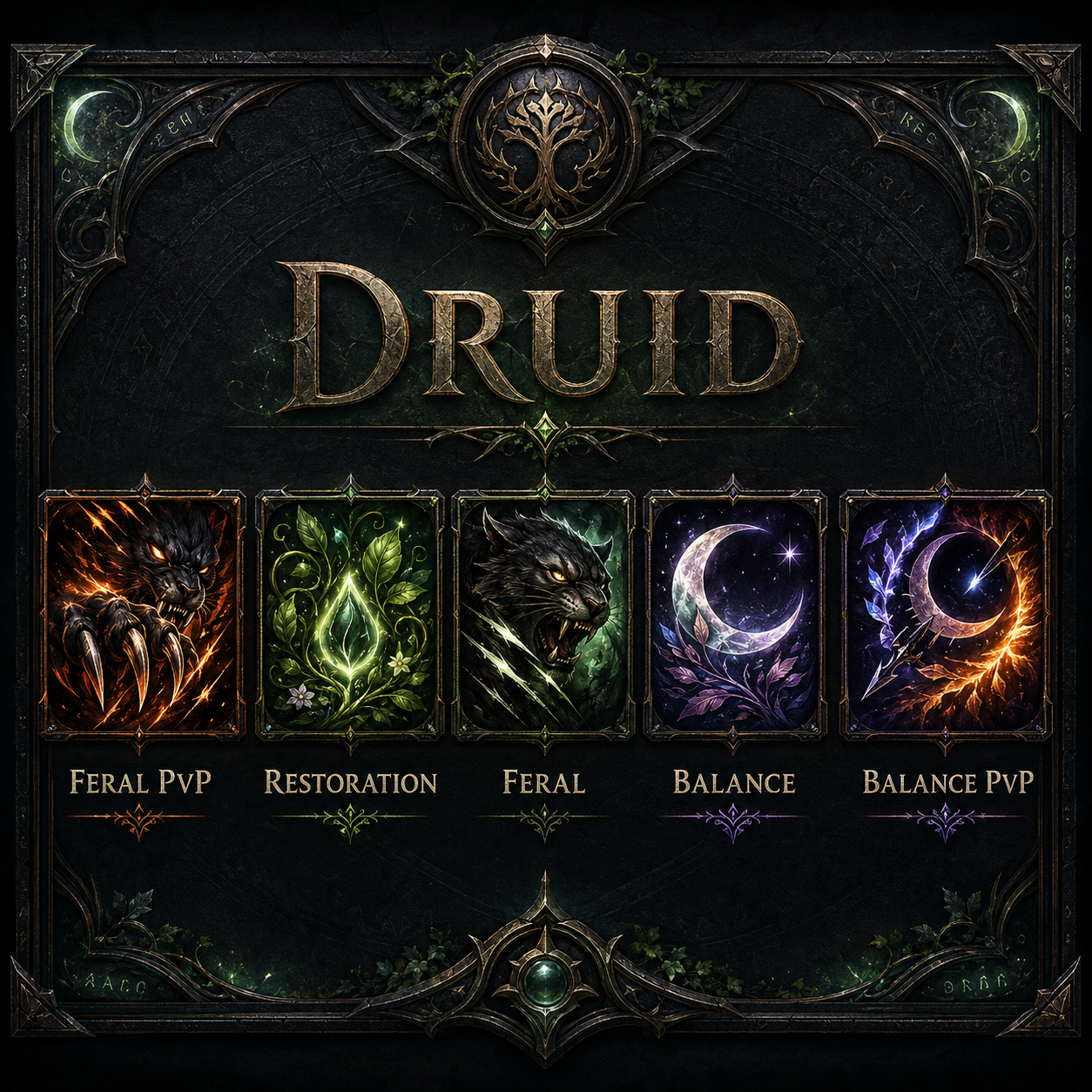 Druid class sheet artwork