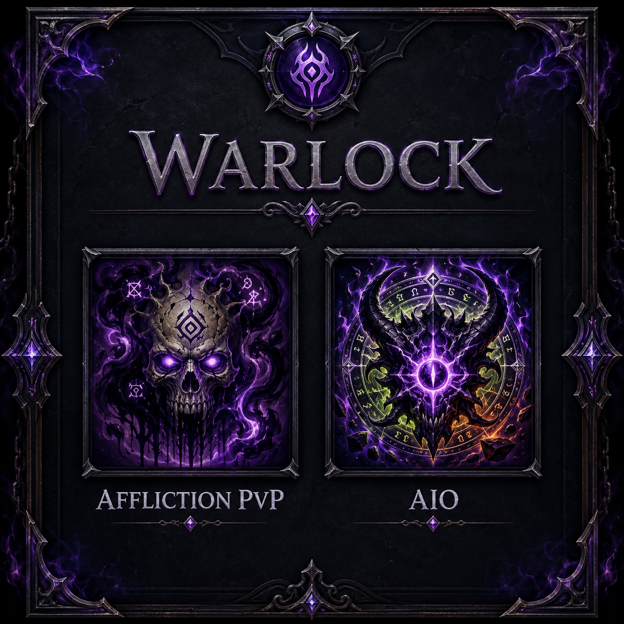 Warlock class sheet artwork